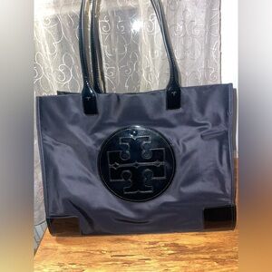 RUC Tory Burch Black Tote Bag with Logo Accent